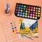 40+8 Watercolor Paint Set, Washable Water Color Paint Sets for Kids Adult Beginner, Non-toxic Watercolors with 3 Brushes 1 Refillable Water Brush Pen and Palette, Artists Watercolor Set, Art Supplies